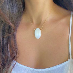 Selenite Gold Necklace